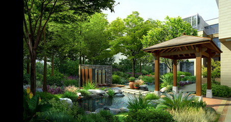 園林景觀設(shè)計利器 2012年樸楓園林景觀建筑后期效果圖PSD源文件資源分享